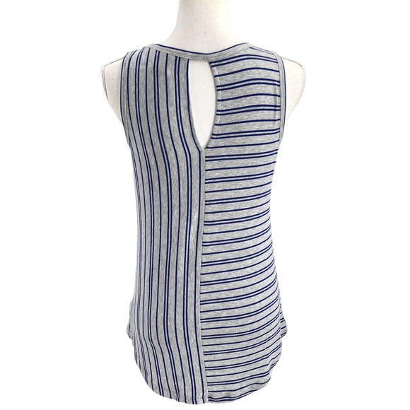 Cabi NWOT Womens Size XS Pullover Striped Keyhole Ticker Tank Top Stretch Knit - Picture 2 of 8